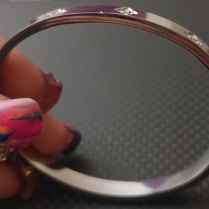 Elegant Stainless Steel Silver Bangle Bracelet